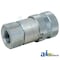 A & I Products Flat Hydraulic Coupler Socket, Female, 1/2" NPT 6" x4" x1" A-FF-501-8FP-P - alternate 5